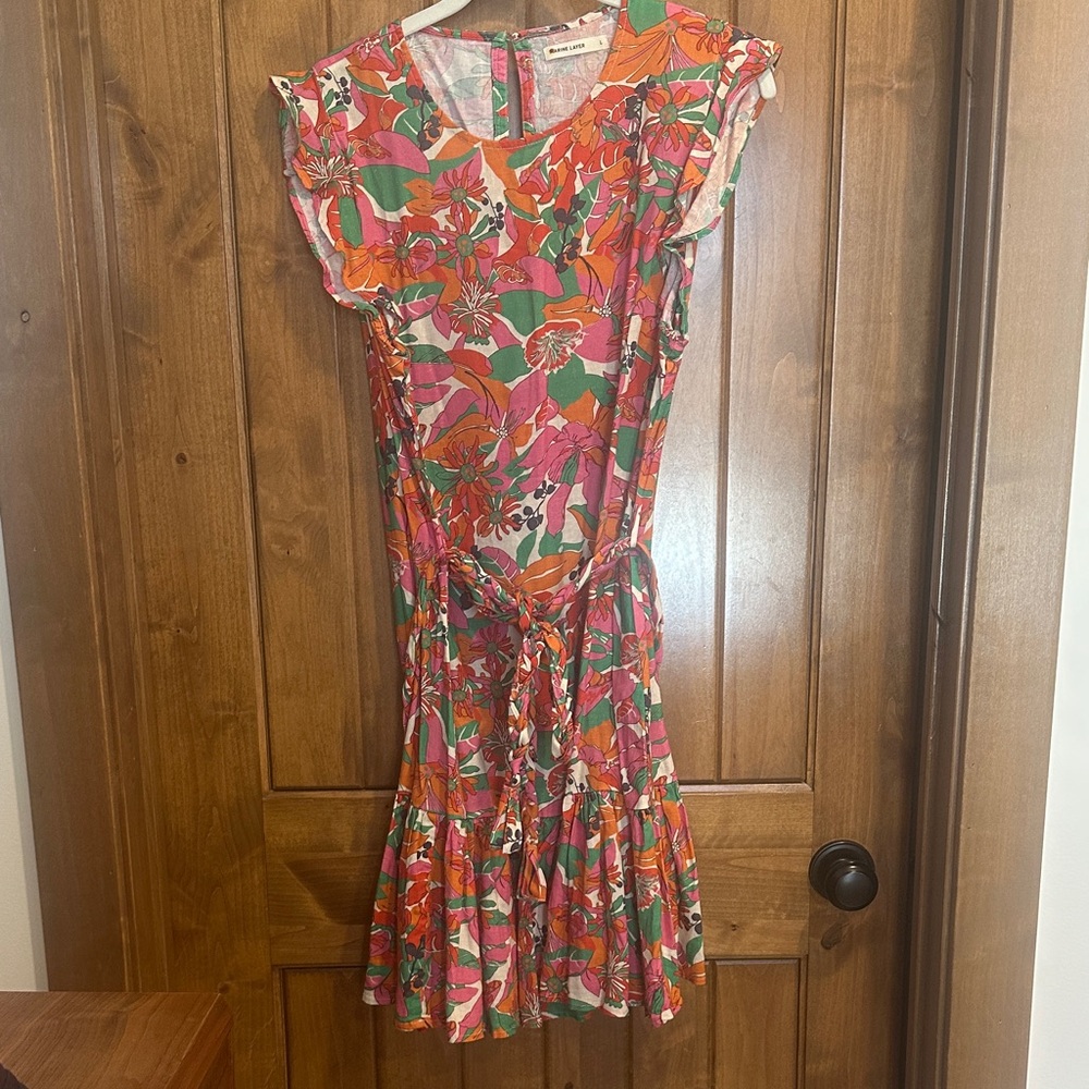 Marine Layer Colorful Floral Mini Dress